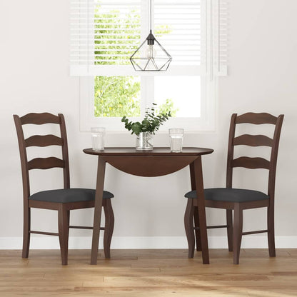 Sedie da Pranzo con Cuscini 2pz Marrone Legno Massello di Hevea | homemem39