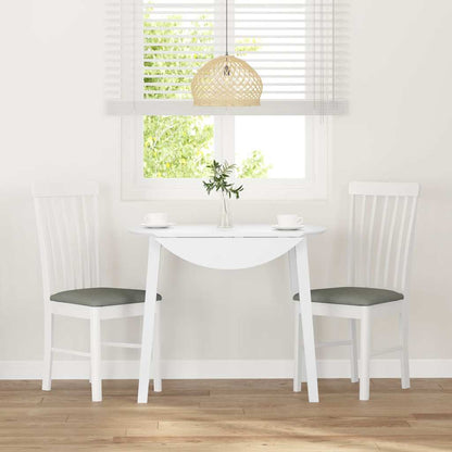 Sedie da Pranzo con Cuscini 2 pz Bianco Legno Massello di Hevea | homemem39