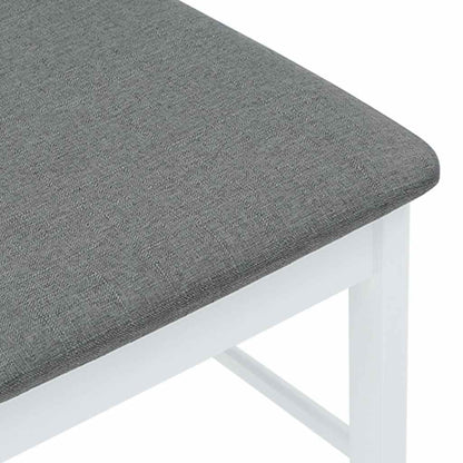 Sedie da Pranzo con Cuscini 2 pz Bianco Legno Massello di Hevea | homemem39