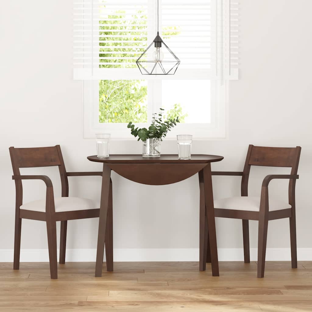 Sedie da Pranzo con Cuscini 2pz Marrone Legno Massello di Hevea | homemem39