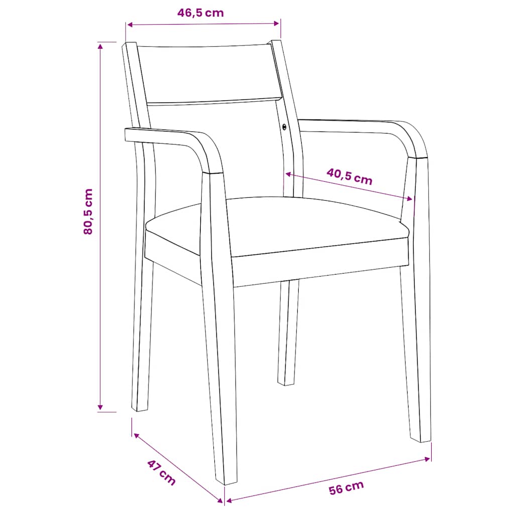 Sedie da Pranzo con Cuscini 2pz Marrone Legno Massello di Hevea | homemem39