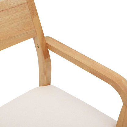 Sedie da Pranzo con Cuscini 2 pz Naturale Legno Massello Hevea | homemem39