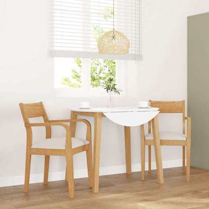 Sedie da Pranzo con Cuscini 2 pz Naturale Legno Massello Hevea | homemem39