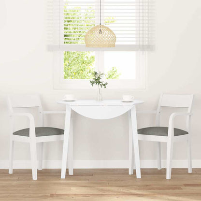 Sedie da Pranzo con Cuscini 2 pz Bianco Legno Massello di Hevea | homemem39