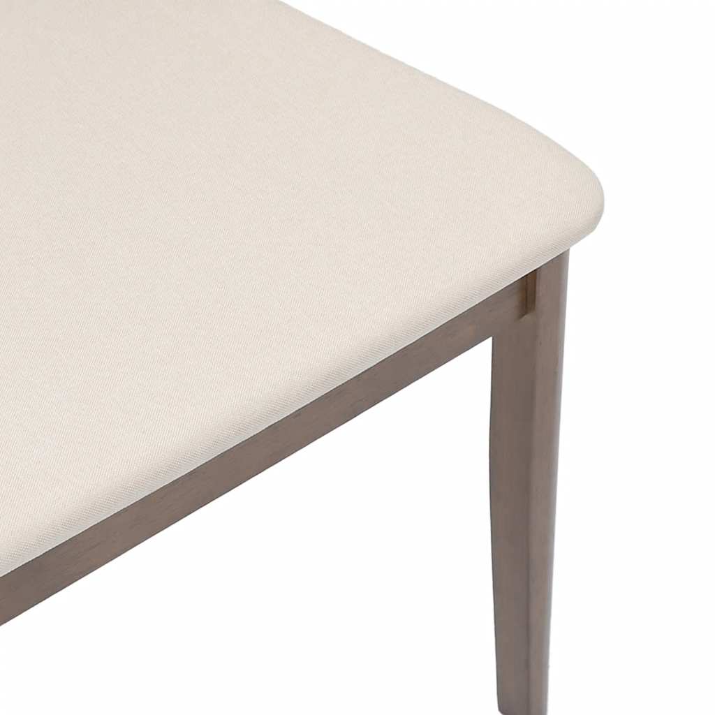 Sedie da Pranzo con Cuscini 2pz Marrone Legno Massello di Hevea | homemem39