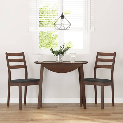 Sedie da Pranzo con Cuscini 2pz Marrone Legno Massello di Hevea | homemem39