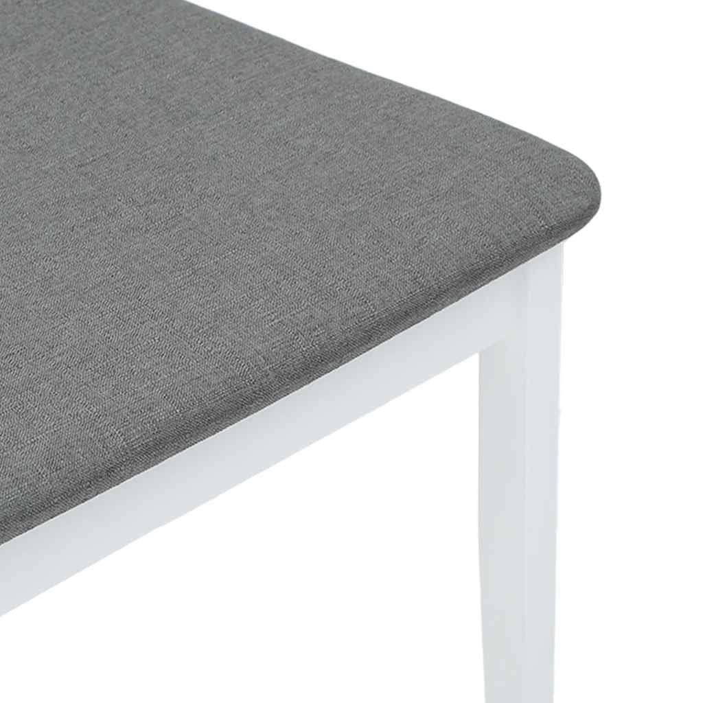Sedie da Pranzo con Cuscini 2 pz Bianco Legno Massello di Hevea | homemem39