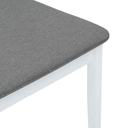 Sedie da Pranzo con Cuscini 2 pz Bianco Legno Massello di Hevea | homemem39