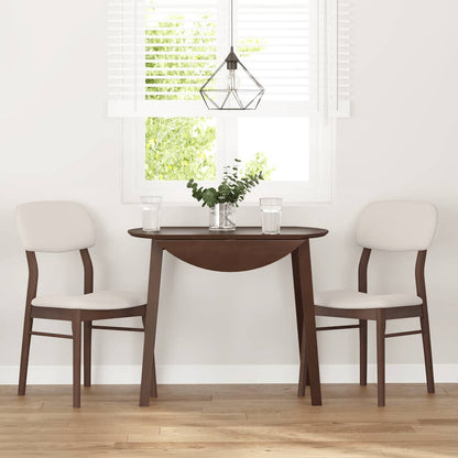 Sedie da Pranzo con Cuscini 2pz Marrone Legno Massello di Hevea | homemem39