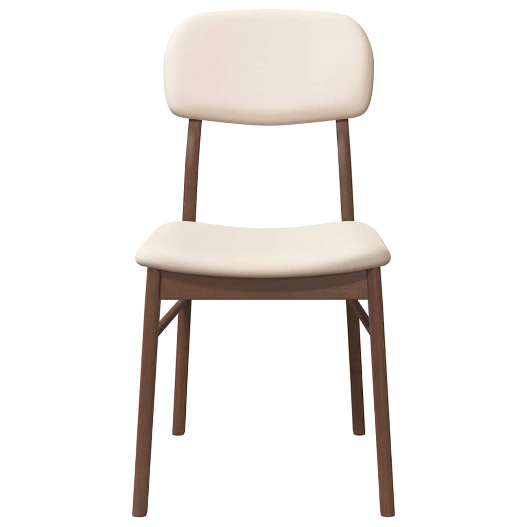 Sedie da Pranzo con Cuscini 2pz Marrone Legno Massello di Hevea | homemem39
