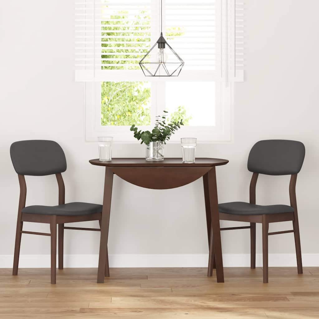 Sedie da Pranzo con Cuscini 2pz Marrone Legno Massello di Hevea | homemem39