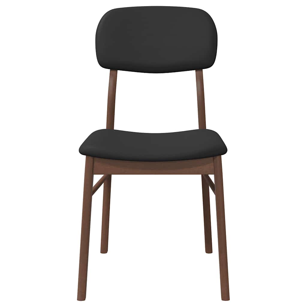 Sedie da Pranzo con Cuscini 2pz Marrone Legno Massello di Hevea | homemem39