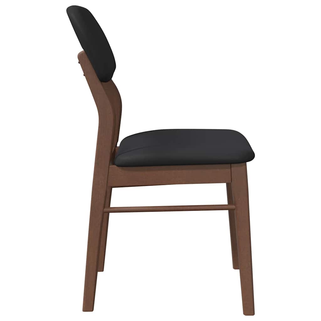 Sedie da Pranzo con Cuscini 2pz Marrone Legno Massello di Hevea | homemem39