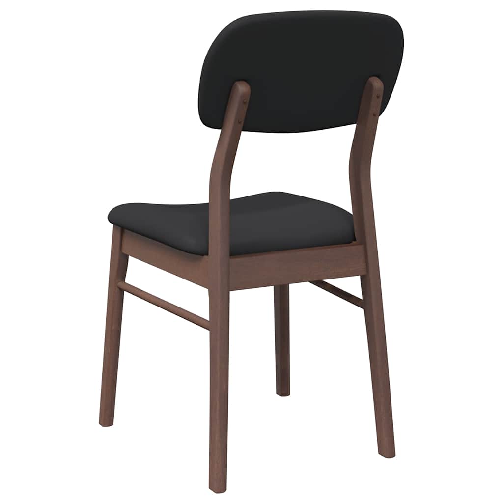 Sedie da Pranzo con Cuscini 2pz Marrone Legno Massello di Hevea | homemem39