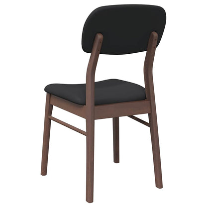 Sedie da Pranzo con Cuscini 2pz Marrone Legno Massello di Hevea | homemem39