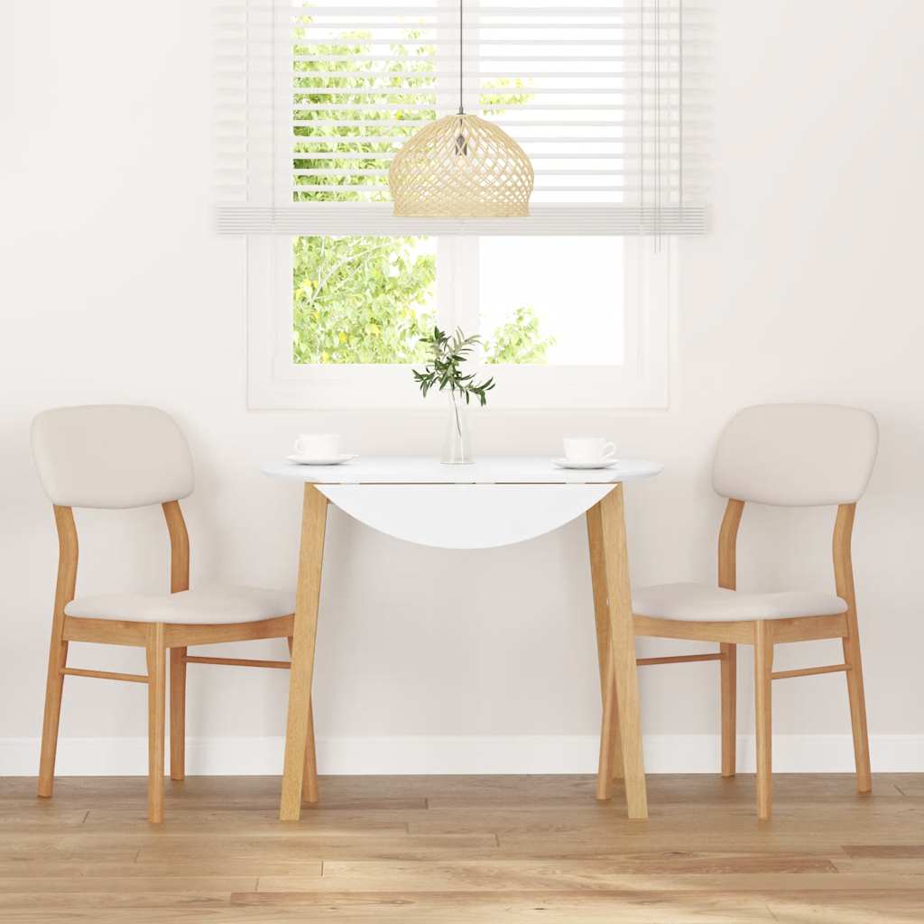 Sedie da Pranzo con Cuscini 2 pz Naturale Legno Massello Hevea | homemem39