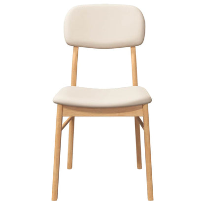 Sedie da Pranzo con Cuscini 2 pz Naturale Legno Massello Hevea | homemem39