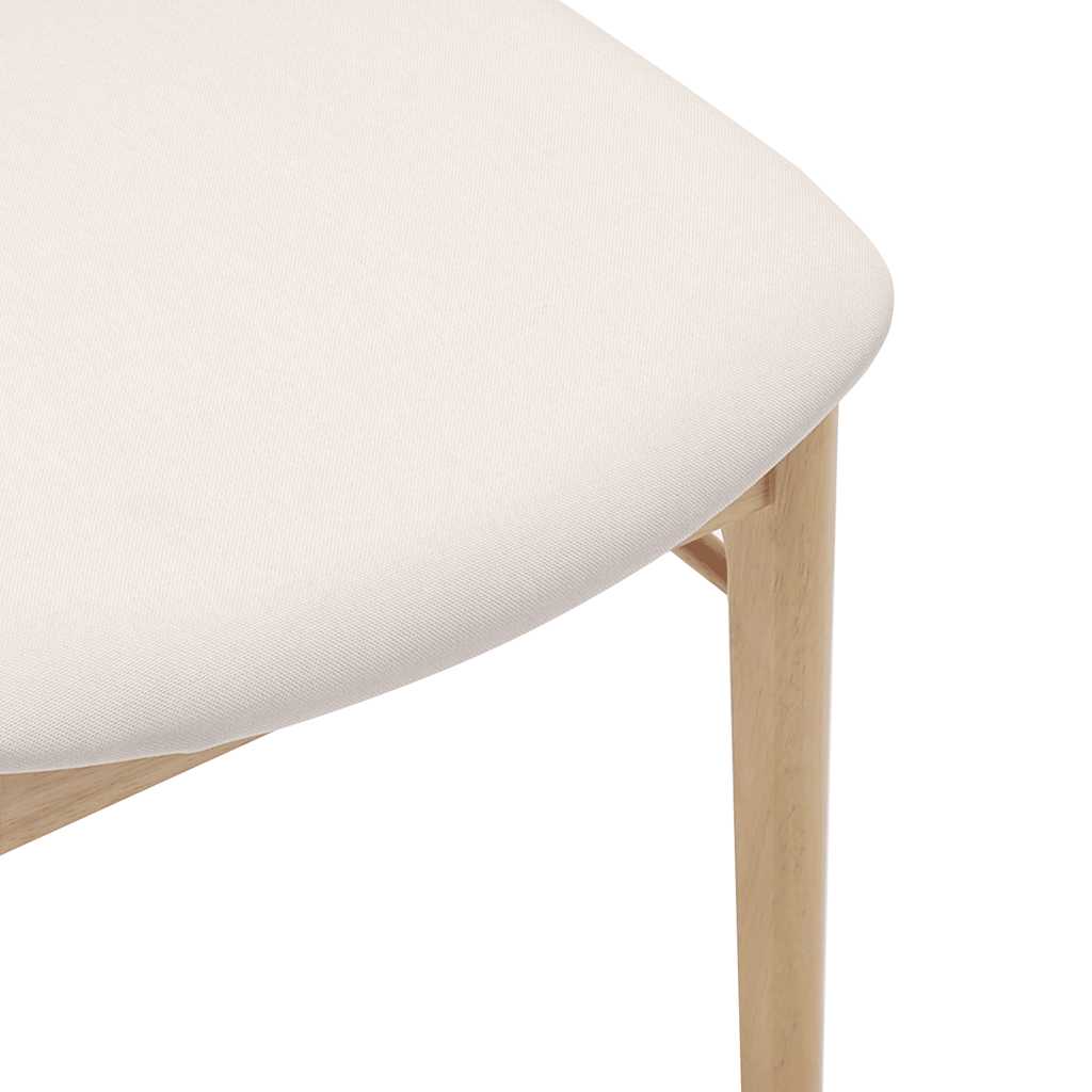 Sedie da Pranzo con Cuscini 2 pz Naturale Legno Massello Hevea | homemem39