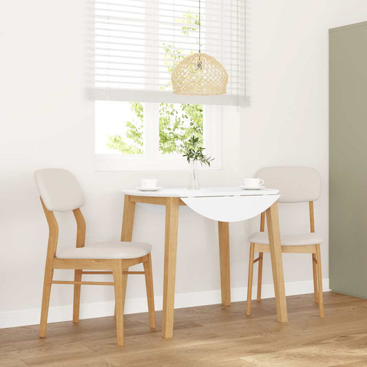 Sedie da Pranzo con Cuscini 2 pz Naturale Legno Massello Hevea | homemem39