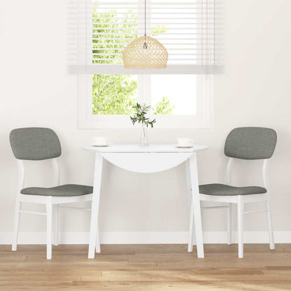 Sedie da Pranzo con Cuscini 2 pz Bianco Legno Massello di Hevea | homemem39