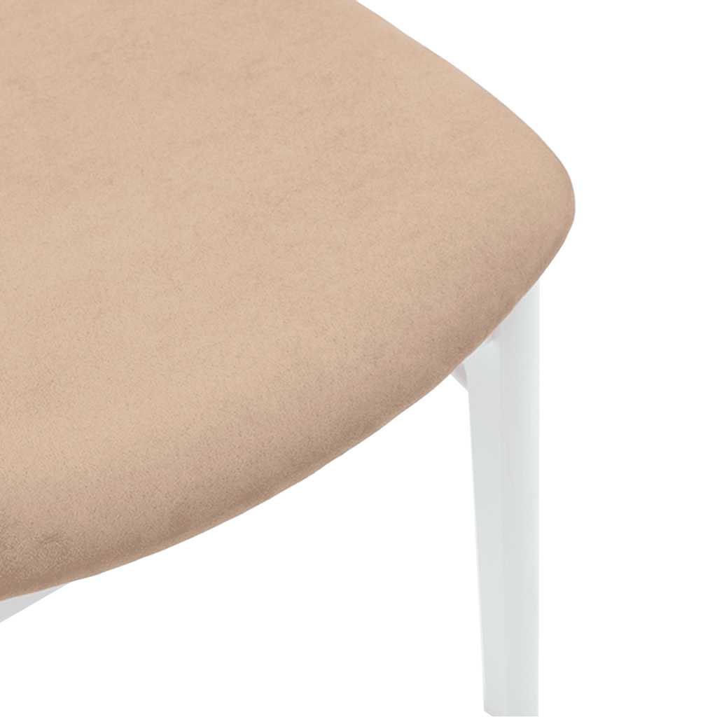 Sedie da Pranzo con Cuscini 2 pz Bianco Legno Massello di Hevea | homemem39