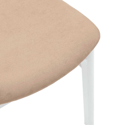 Sedie da Pranzo con Cuscini 2 pz Bianco Legno Massello di Hevea | homemem39