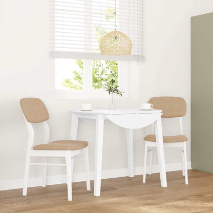 Sedie da Pranzo con Cuscini 2 pz Bianco Legno Massello di Hevea | homemem39