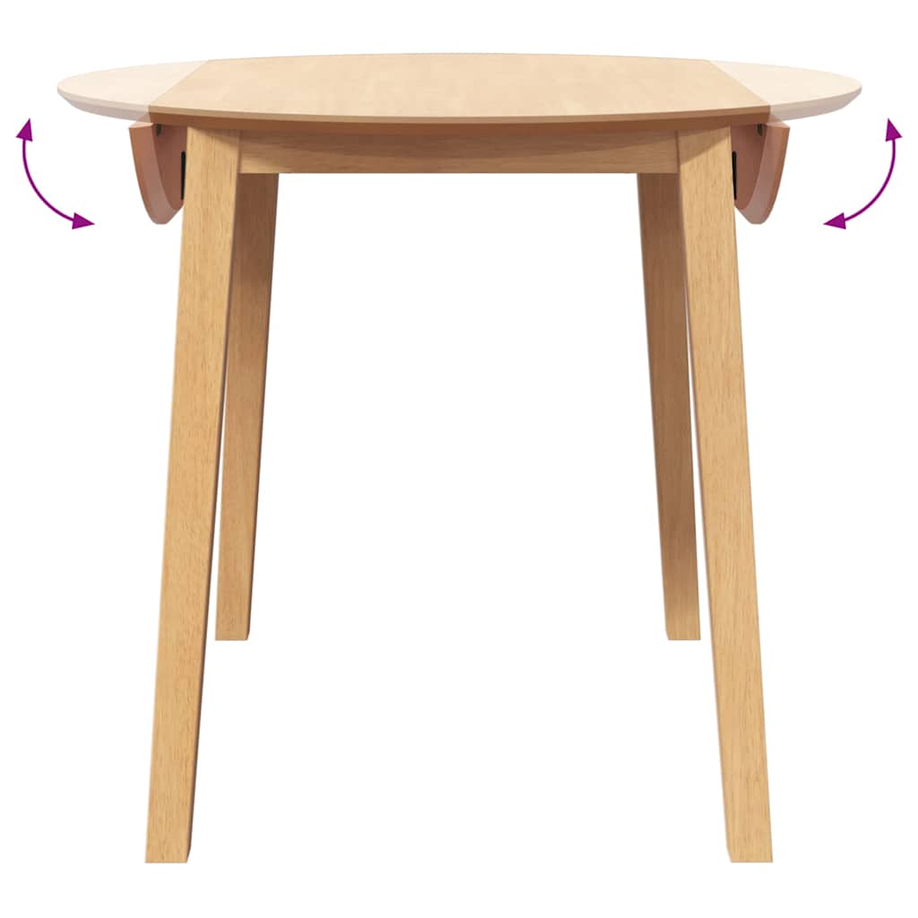 Tavolo da Pranzo Naturale in Legno Massello di Hevea