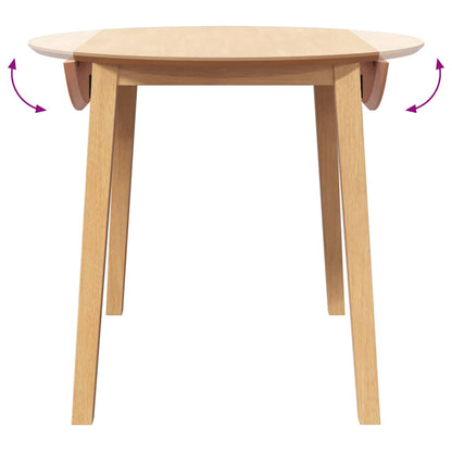 Tavolo da Pranzo Naturale in Legno Massello di Hevea