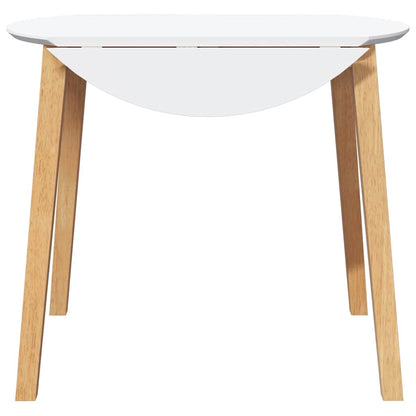 Tavolo da Pranzo Naturale in Legno Massello di Hevea