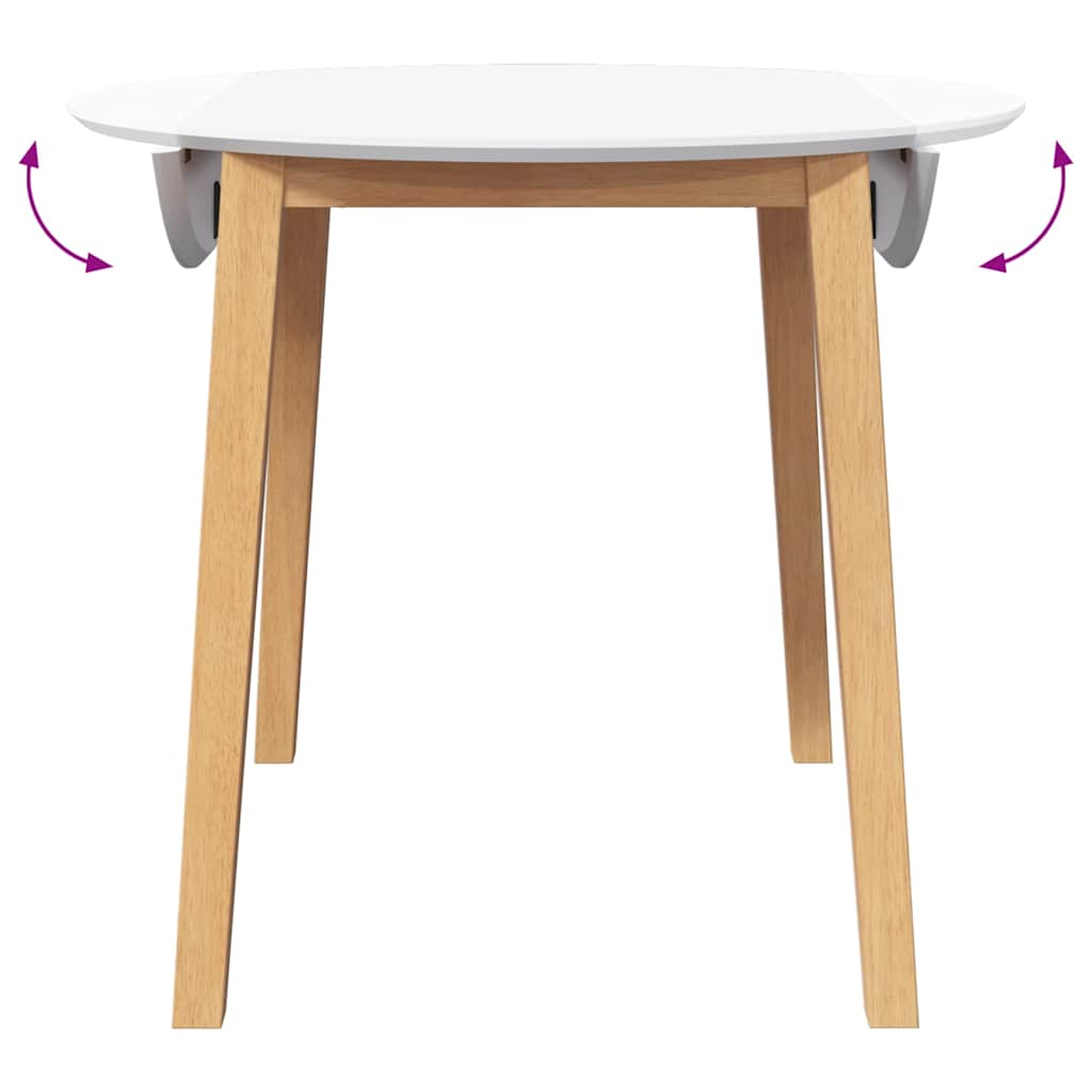 Tavolo da Pranzo Naturale in Legno Massello di Hevea