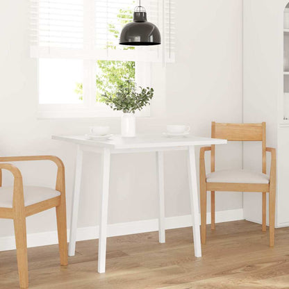 Tavolo da Pranzo Bianco in Legno Massello di Hevea
