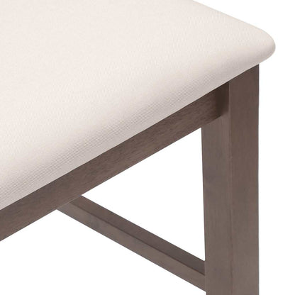 Sgabelli da Bar con Cuscini 2pz Marrone Legno Massello di Hevea - homemem39