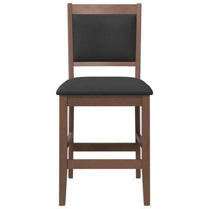 Sgabelli da Bar con Cuscini 2pz Marrone Legno Massello di Hevea - homemem39