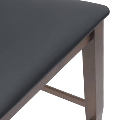 Sgabelli da Bar con Cuscini 2pz Marrone Legno Massello di Hevea - homemem39