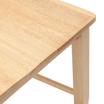 Sgabelli da Bar 2 pz Naturale Legno Massello di Hevea - homemem39