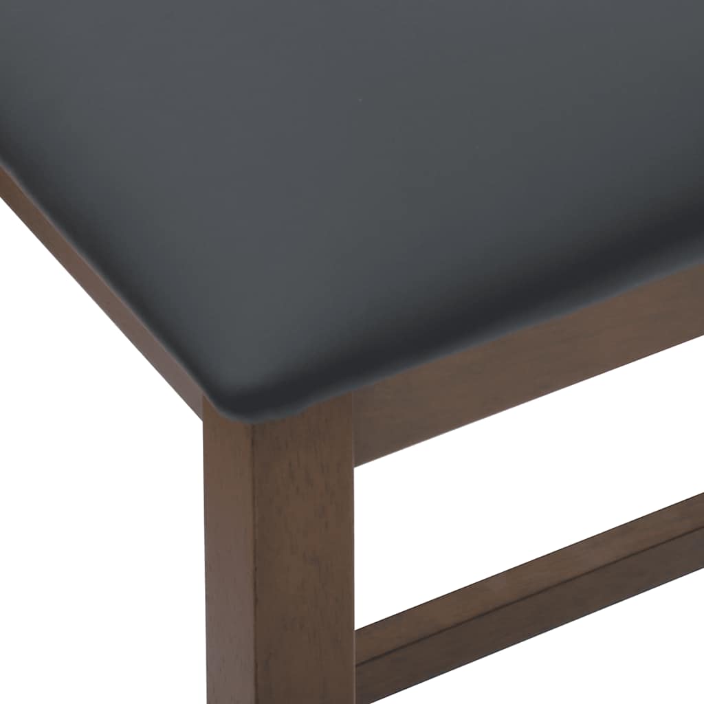 Sedie da Bar con Cuscini 2pz Marrone Legno Massello di Hevea | homemem39
