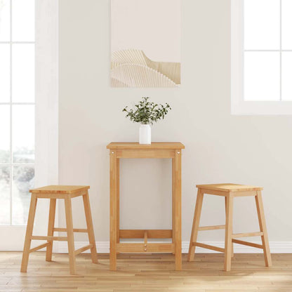 Sedie da Bar 2 pz in Legno Massello di Hevea - homemem39