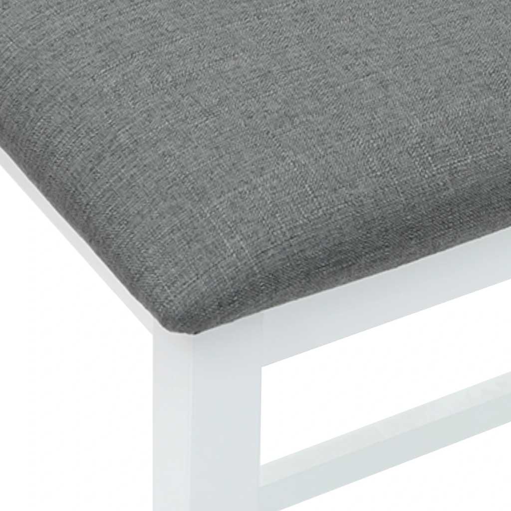 Sedie da Bar con Cuscini 2 pz Bianco Legno Massello di Hevea | homemem39