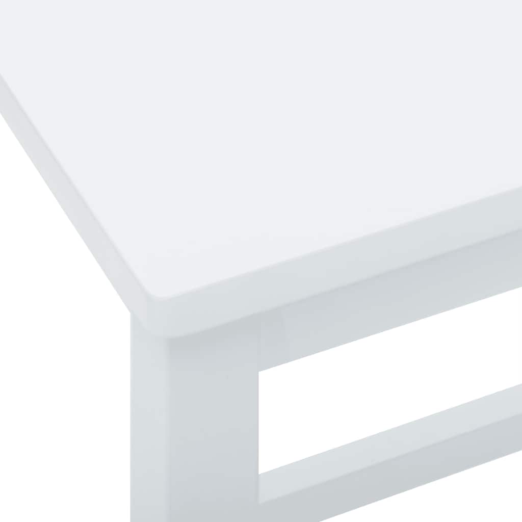 Sedie da Bar 2 pz Bianchi in Legno Massello di Hevea - homemem39