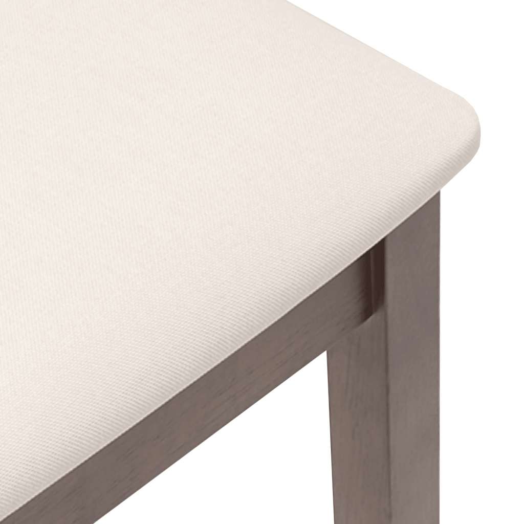 Sgabelli da Bar con Cuscini 2pz Marrone Legno Massello di Hevea - homemem39