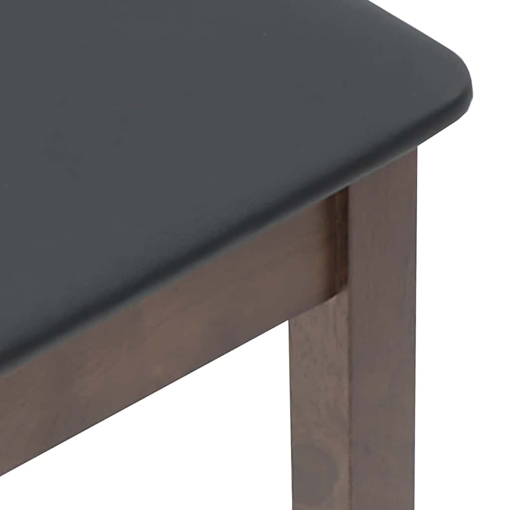 Sgabelli da Bar con Cuscini 2pz Marrone Legno Massello di Hevea - homemem39