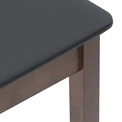 Sgabelli da Bar con Cuscini 2pz Marrone Legno Massello di Hevea - homemem39