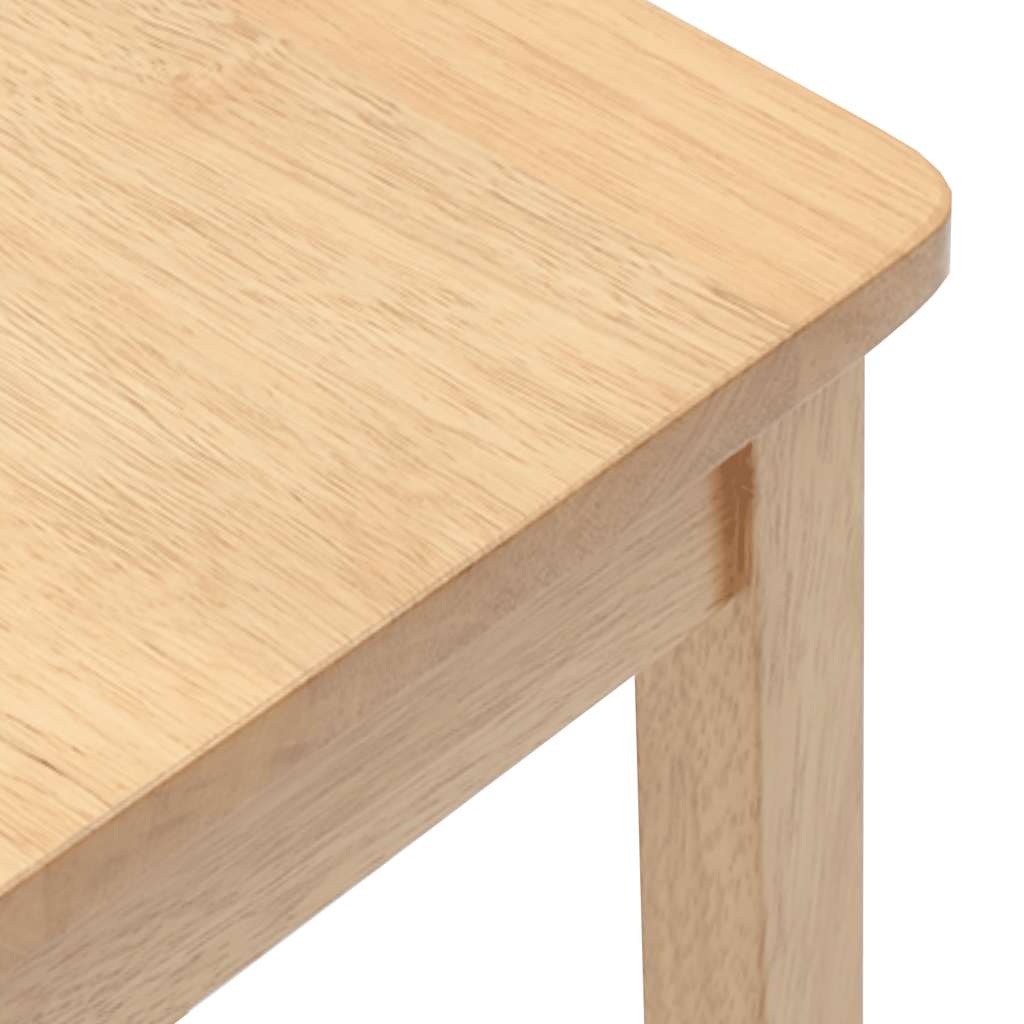 Sgabelli da Bar 2 pz Naturale Legno Massello di Hevea - homemem39