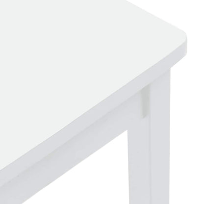 Sgabelli da Bar 2 pz Bianchi in Legno Massello di Hevea - homemem39