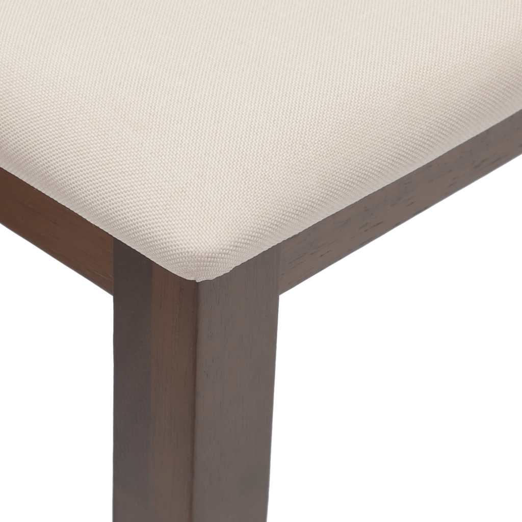 Panca 90 cm Marrone in Legno Massello di Hevea - homemem39