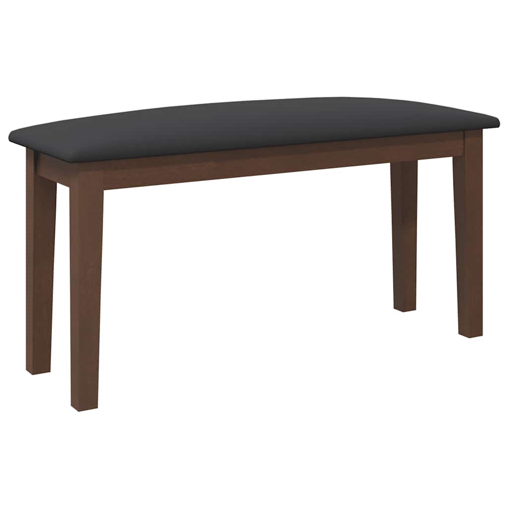 Panca 90 cm Marrone in Legno Massello di Hevea - homemem39