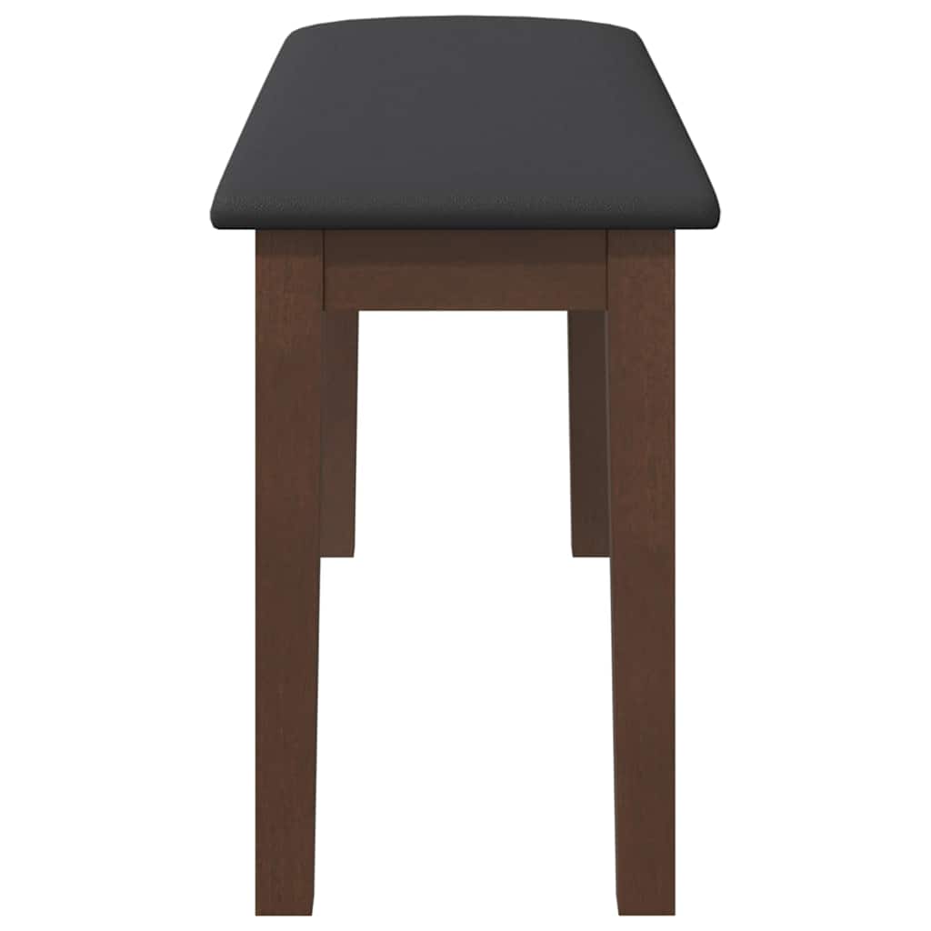 Panca 90 cm Marrone in Legno Massello di Hevea - homemem39