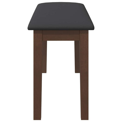 Panca 90 cm Marrone in Legno Massello di Hevea - homemem39