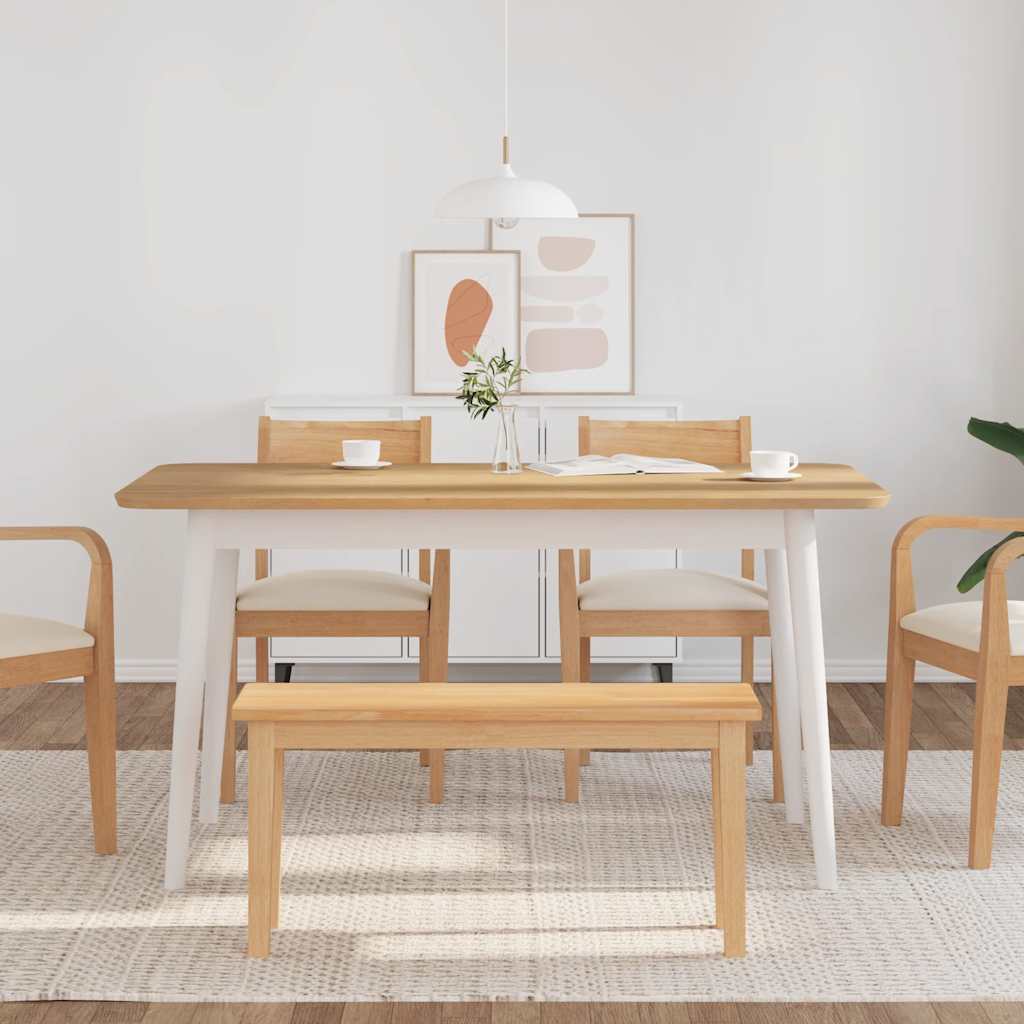 Panca 90 cm in Legno Massello di Hevea - homemem39